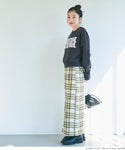 【福袋対象商品】セール★1990円→990円 ポリエステルコットン裏起毛フロッキークロップドスウェットトップス レディース メール便不可