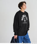 【福袋対象商品】セール★2490円→990円 ポリエステルコットン裏起毛イラストスウェットトップス メンズ メール便不可