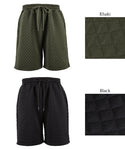 セール★1990円→990円 パンツ メンズ キルティング イージーパンツ ハーフパンツ ショーツ ウエストゴム ウエスト紐 ポケット 無地 短パン メール便不可 24ss