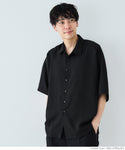 WEB限定セール★2690円→990円 シャツ メンズ レギュラーカラー ゆったり 半袖 ボタン 羽織り シンプル ミディアム丈 無地 半袖シャツ 薄手生地 メール便可 24ss coca コカ