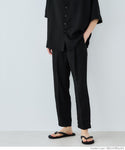 セール★2990円→2490円 パンツ メンズ リラックスパンツ ロング丈 イージーパンツ センタープレス ウエストゴム ポケット 薄手 無地  きれいめ メール便不可 24ss coca コカ