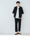 セール★2990円→2490円 パンツ メンズ リラックスパンツ ロング丈 イージーパンツ センタープレス ウエストゴム ポケット 薄手 無地  きれいめ メール便不可 24ss coca コカ