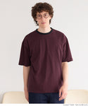 セール★1290円→550円 Tシャツ メンズ カットソー ボーダー オーバーサイズ クルーネック リブ 半袖 コットン ミディアム丈 カジュアル メール便不可 24ss