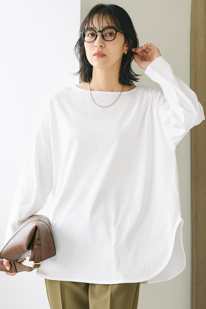 レギュラーオンスコットンサイドスリットビッグTシャツ