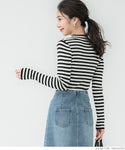 【福袋対象商品】セール★1490円→990円 アンゴラタッチ ワイドリブ ボトルネックトップス レディース メール便不可
