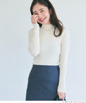 【福袋対象商品】セール★1490円→990円 アンゴラタッチ ワイドリブ ボトルネックトップス レディース メール便不可