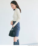 【福袋対象商品】セール★1490円→990円 アンゴラタッチ ワイドリブ ボトルネックトップス レディース メール便不可