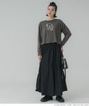 セール★1290円→550円 パフスリーブロゴTシャツ レディース メール便可