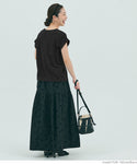 Tシャツ レディース カットソー ロゴTシャツ 半袖 プリント 英字 ロールアップスリーブ  ミディアム丈 メール便可 24aw