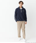 【福袋対象商品】WEB限定セール★2990円→990円 フリース刺繍ハーフZIPトラックトレーナー メンズ メール便不可